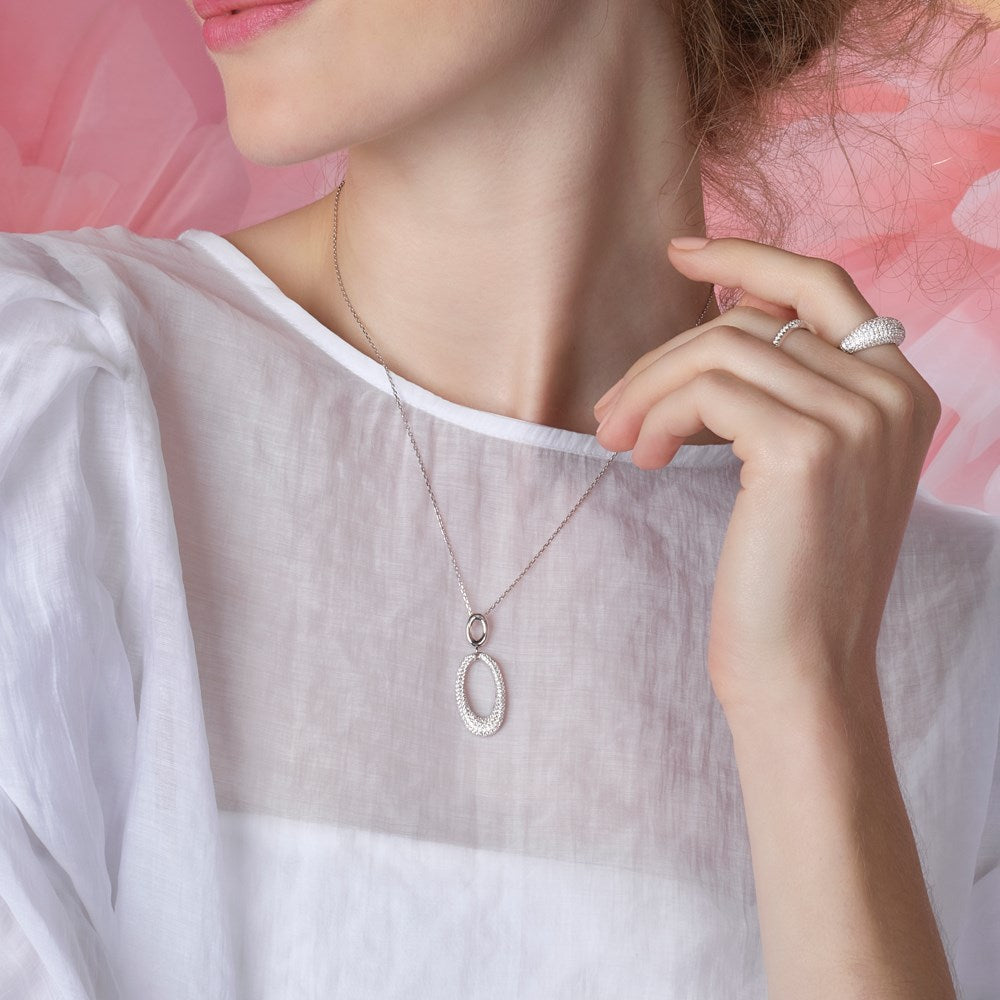 Silver necklace PARISANOR