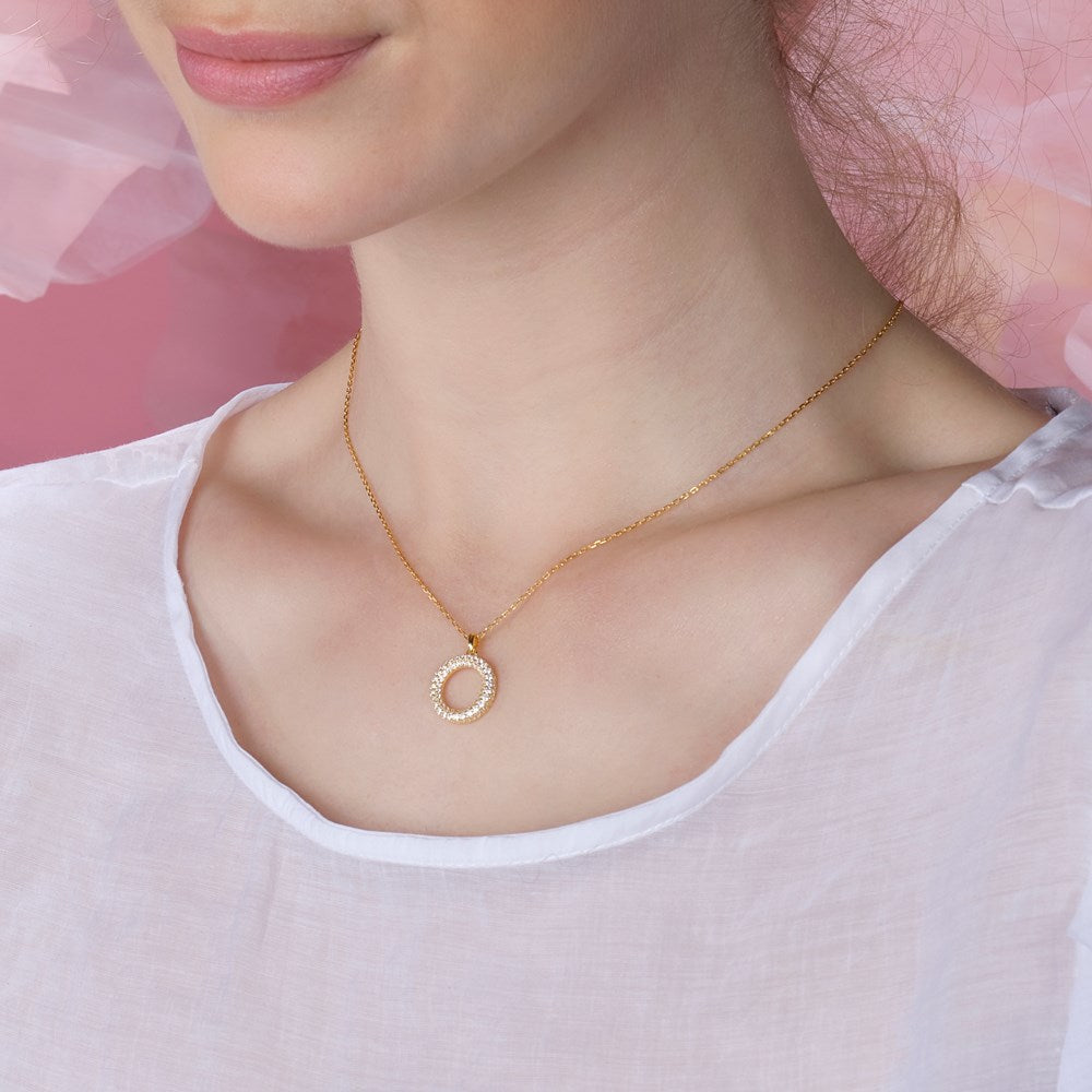 Silver necklace circle PAULANOR