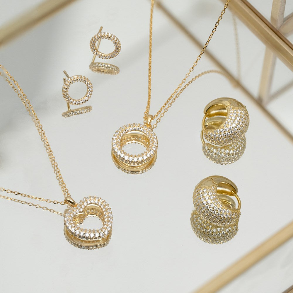 Silver necklace circle PAULANOR