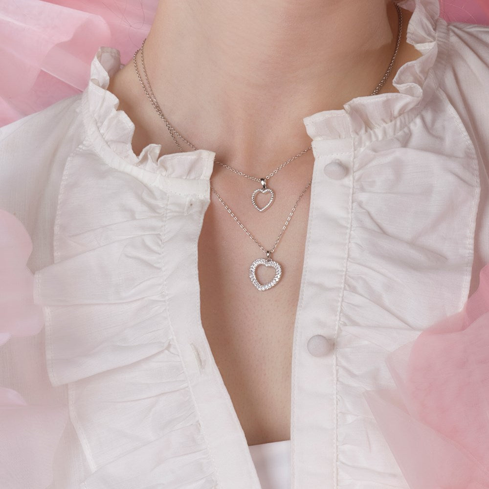 Silver pendant AIDANOR 11mm 42+3cm