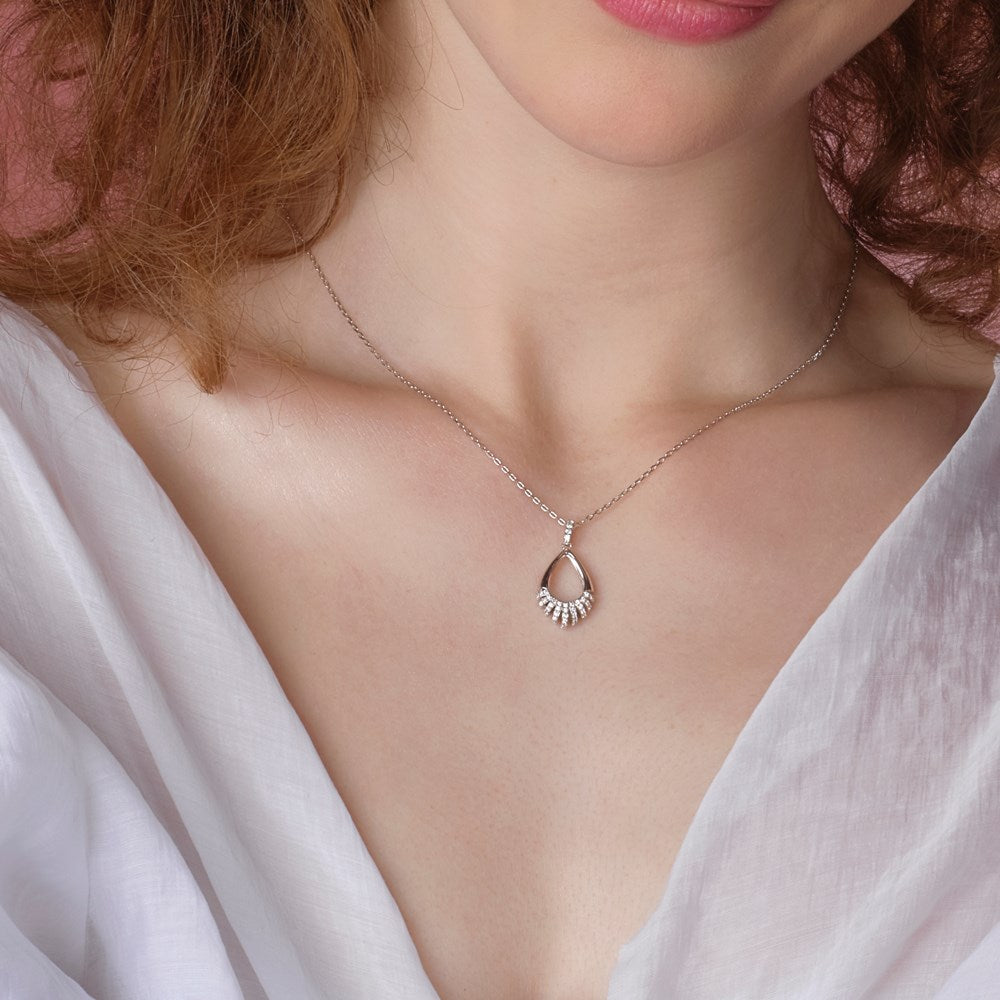 Silver necklace PIPERNOR