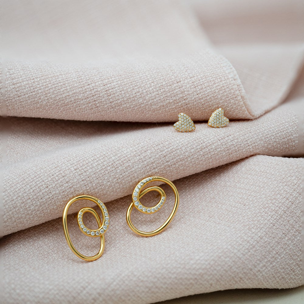 Silver ear studs RISANOR