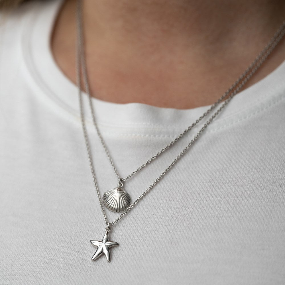 Silver necklace seashell SEA52