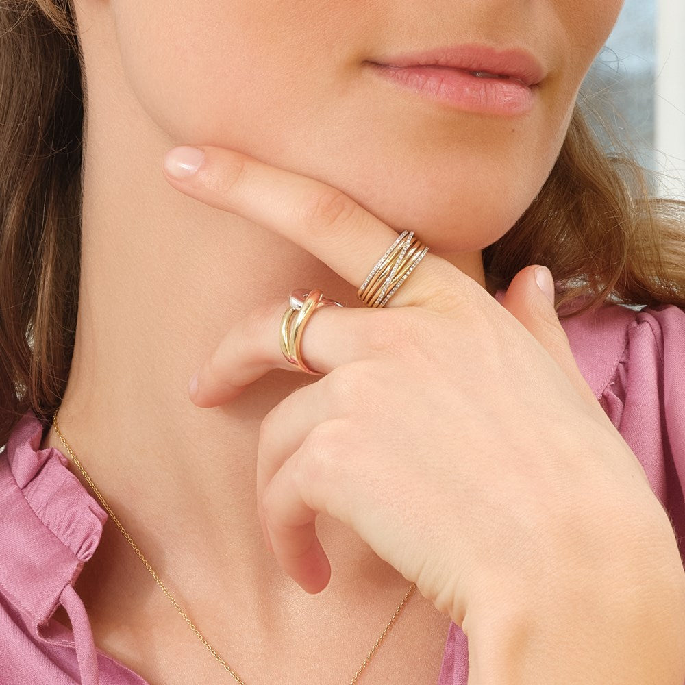 8ct. gold ring bicolor