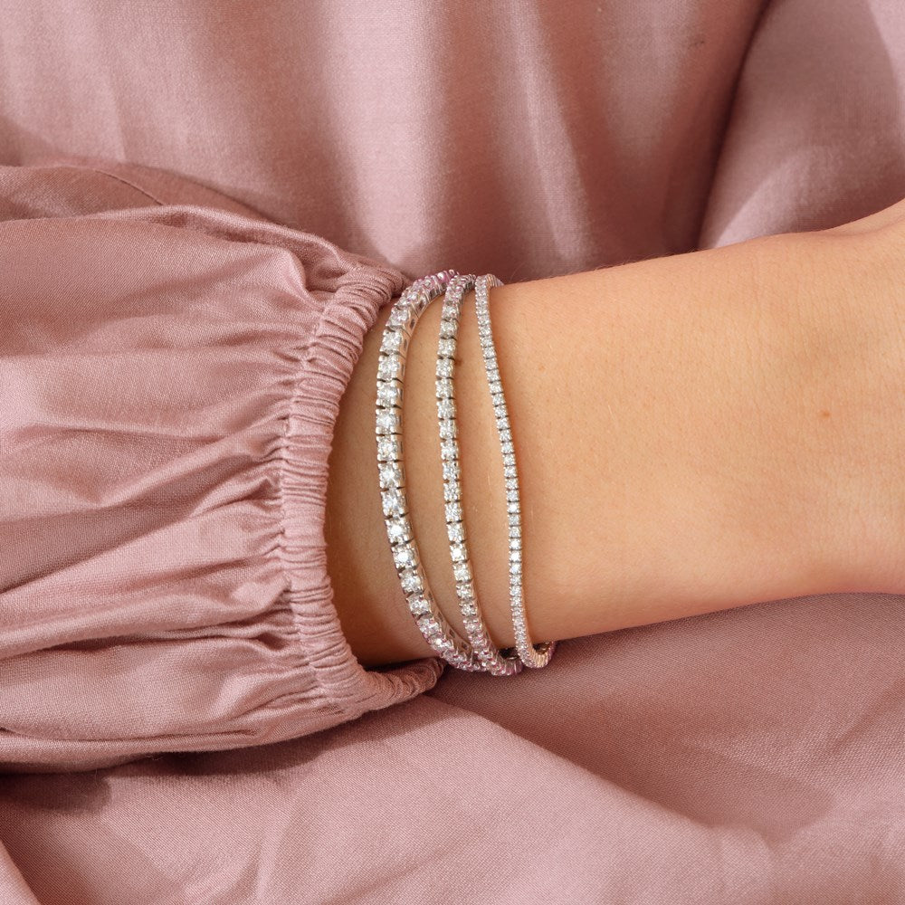 14ct. whitegold tennis bracelet 1.54ct W/SI