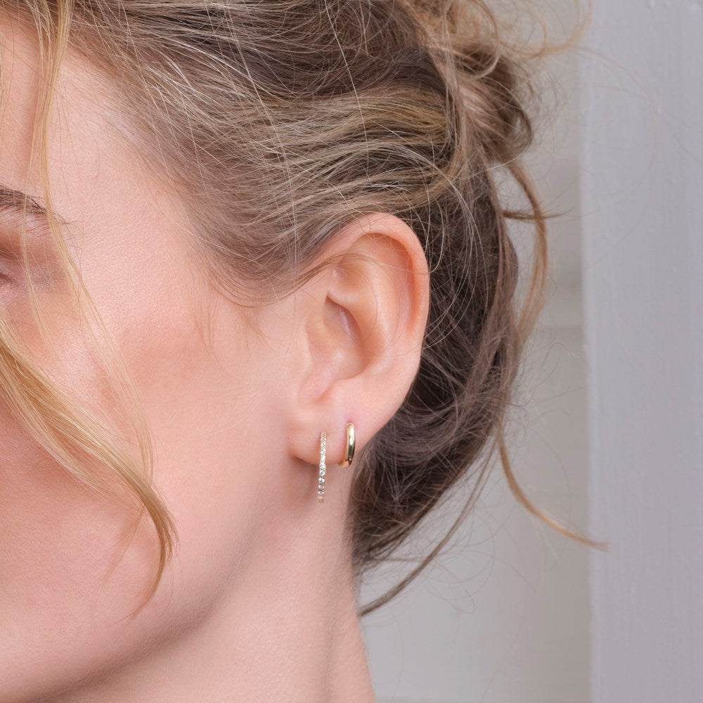 8kt. guldcreoler 2x10mm