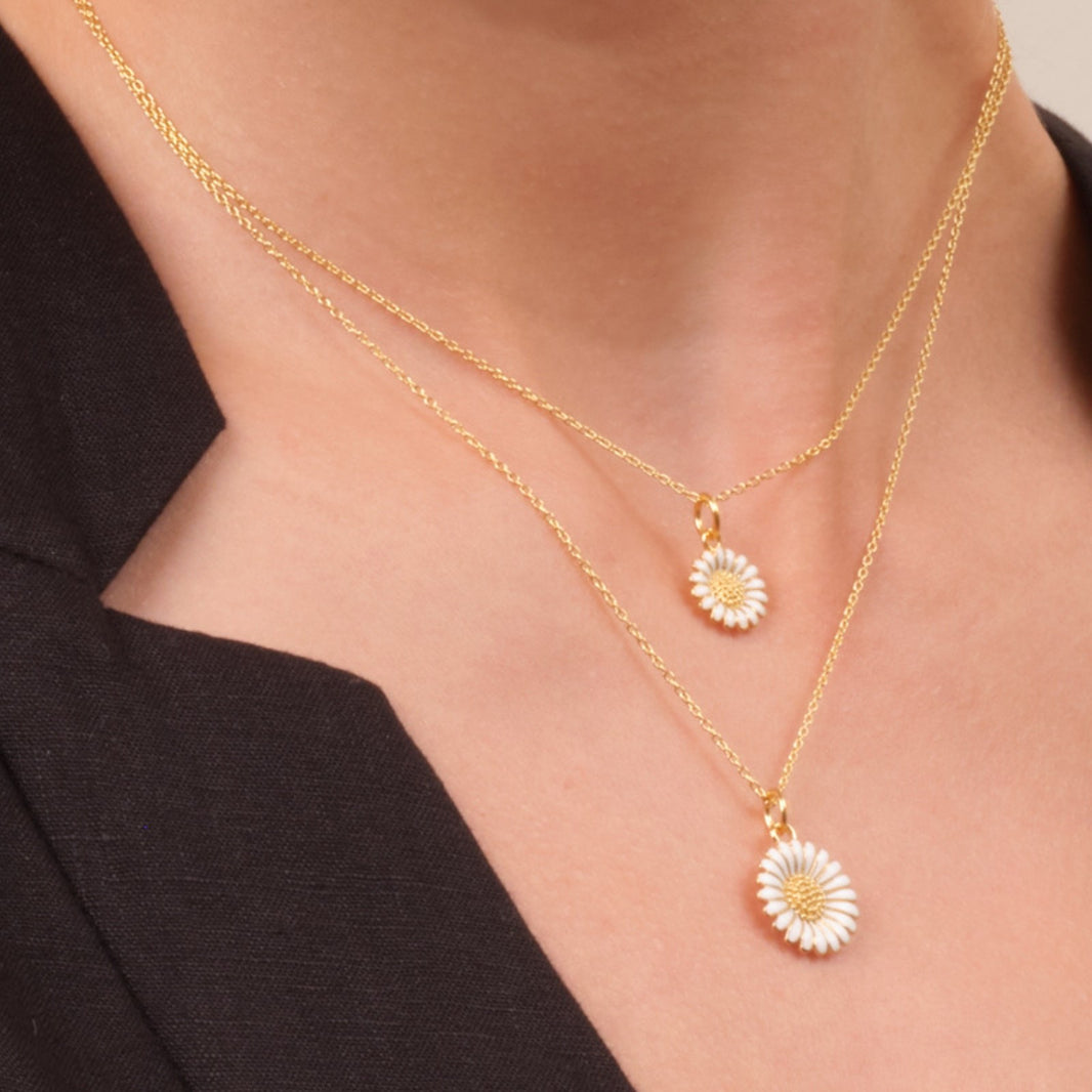 Goldpl. silver pendant Marguerite 15mm