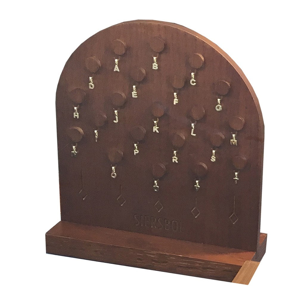 Siersbøl bogstav display 14kt med 22stk små