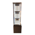 Siersbøl glasmontre BROWN - Mål  45*45*190/220cm