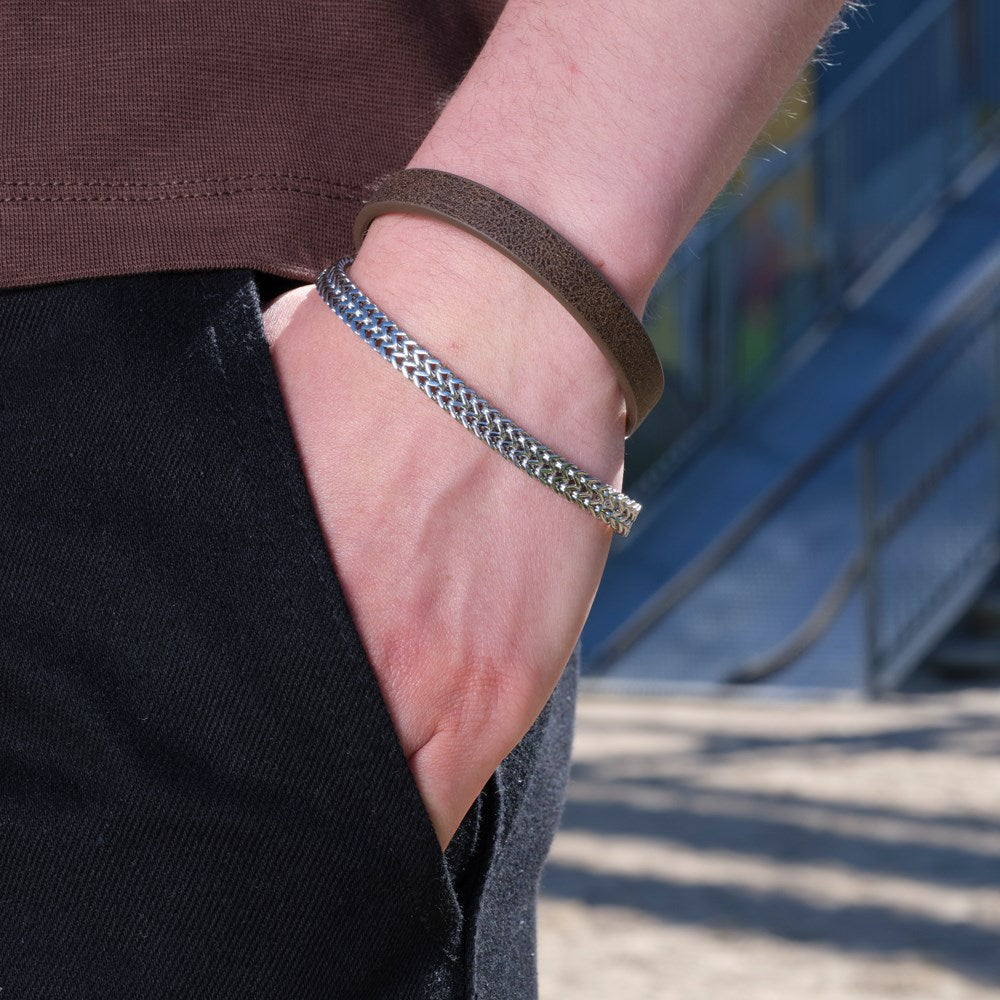 SON bracelet brown calfskin