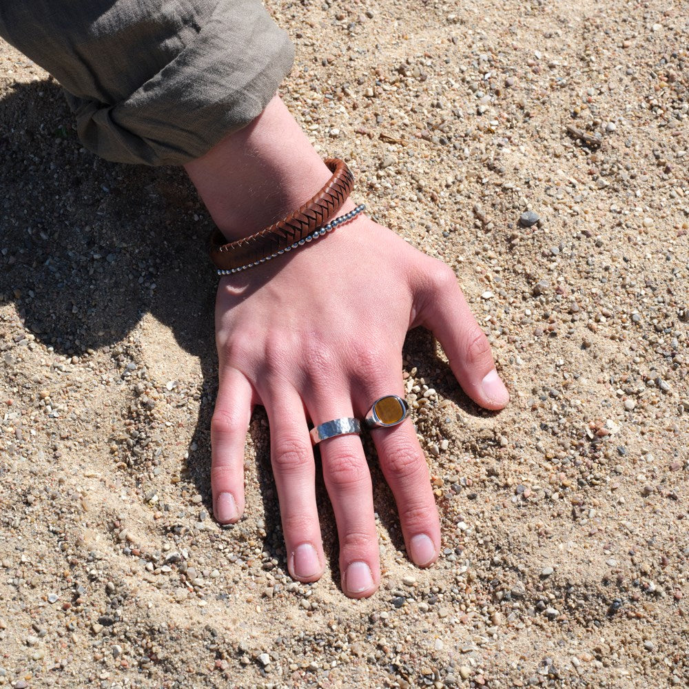 SON stål ring med yellow tiger eye