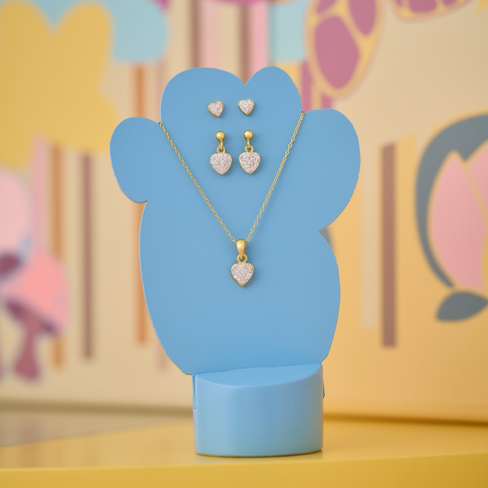 Silver earrings heart