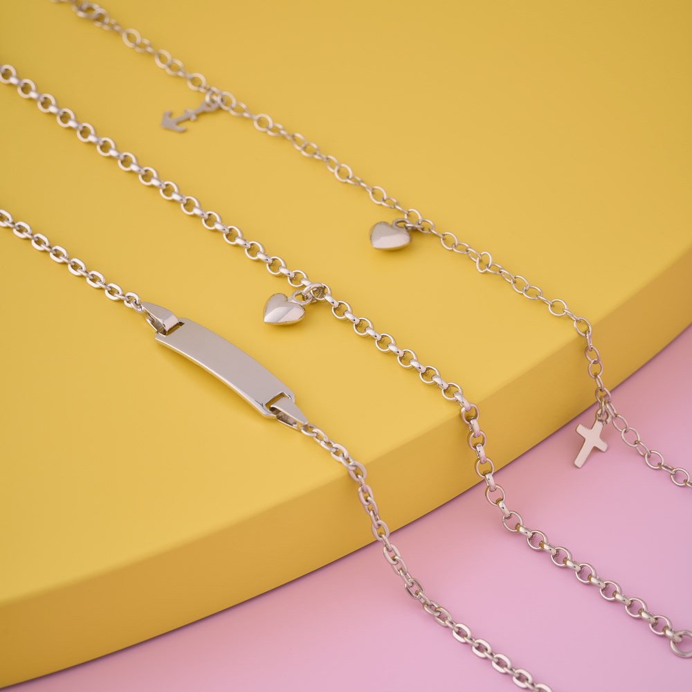 Silberarmband mit Platte