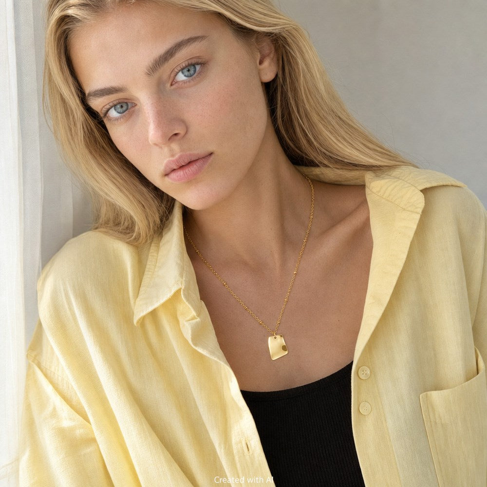 Ketting, vierkant, ONDA - IP Gold