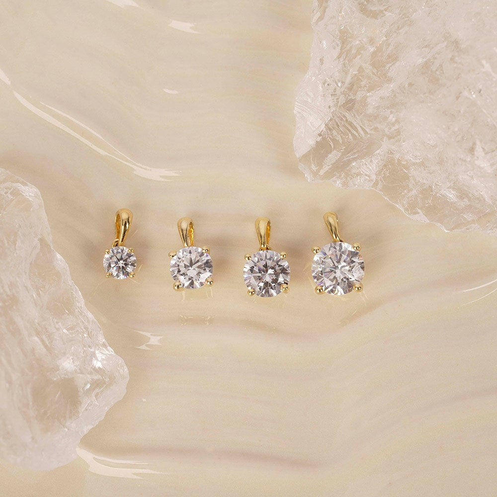 LUXURY 14kt. Gold Anhänger m. Lab Grown Diamant 0,25ct TW/VS2